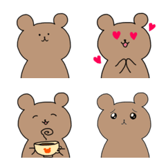 [LINE絵文字] ゆるクマなのだ絵文字の画像