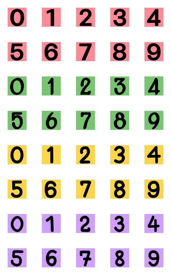 [LINE絵文字]Numbers classicの画像一覧
