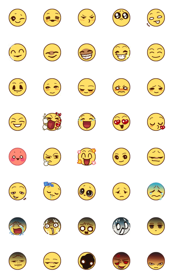 [LINE絵文字]Solid Emojiの画像一覧