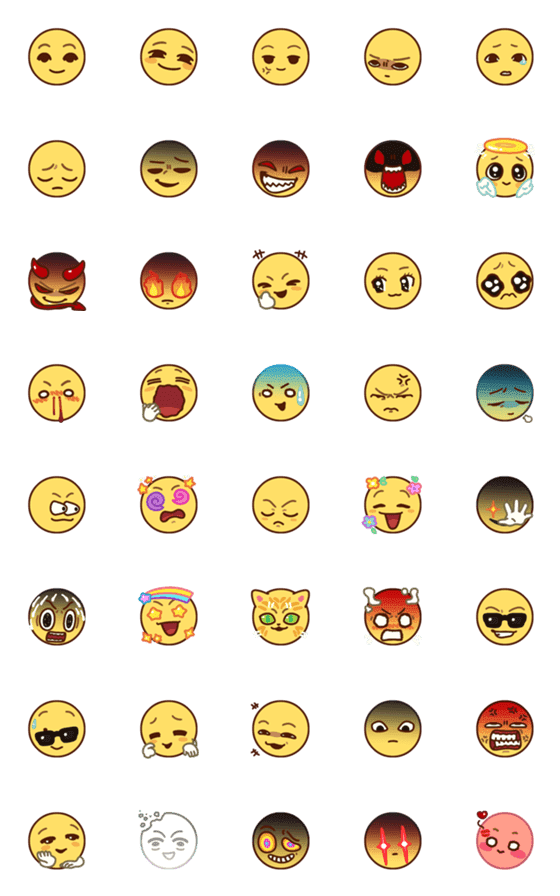 [LINE絵文字]Solid Emoji 2の画像一覧