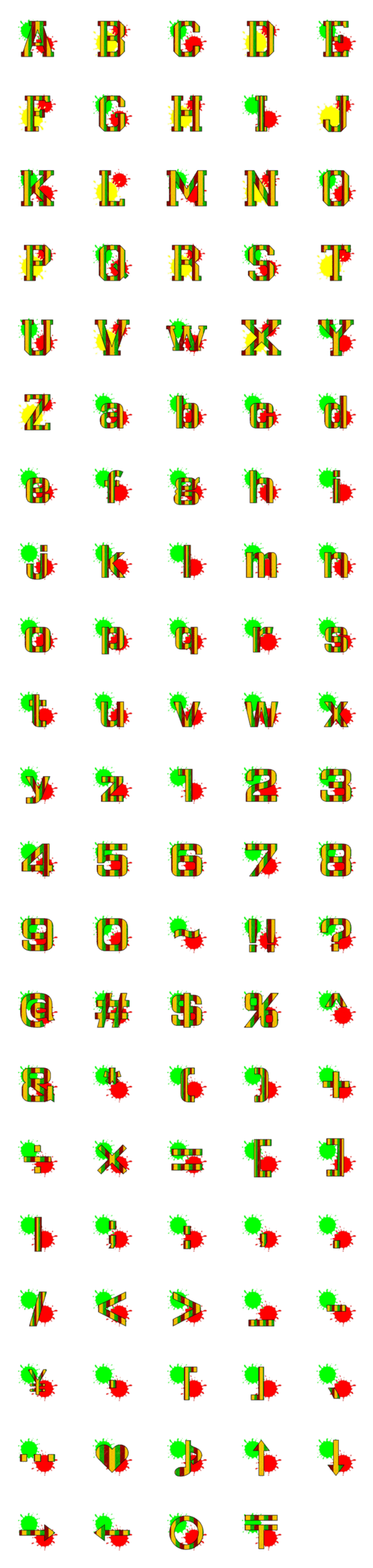 [LINE絵文字]reggae color emojiの画像一覧