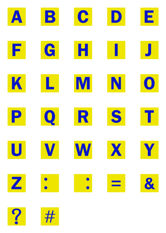 [LINE絵文字]English Alphabets Flashingの画像一覧