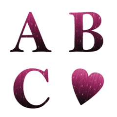 [LINE絵文字] black and pink  gradation emojiの画像