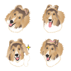 [LINE絵文字] Sheltie girl Sarahの画像