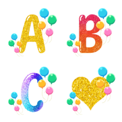 [LINE絵文字] birthday balloon emojiの画像