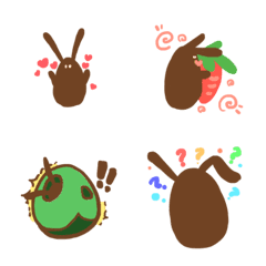 [LINE絵文字] rabbit brown 1の画像