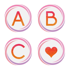 [LINE絵文字] pink and purple frame emojiの画像