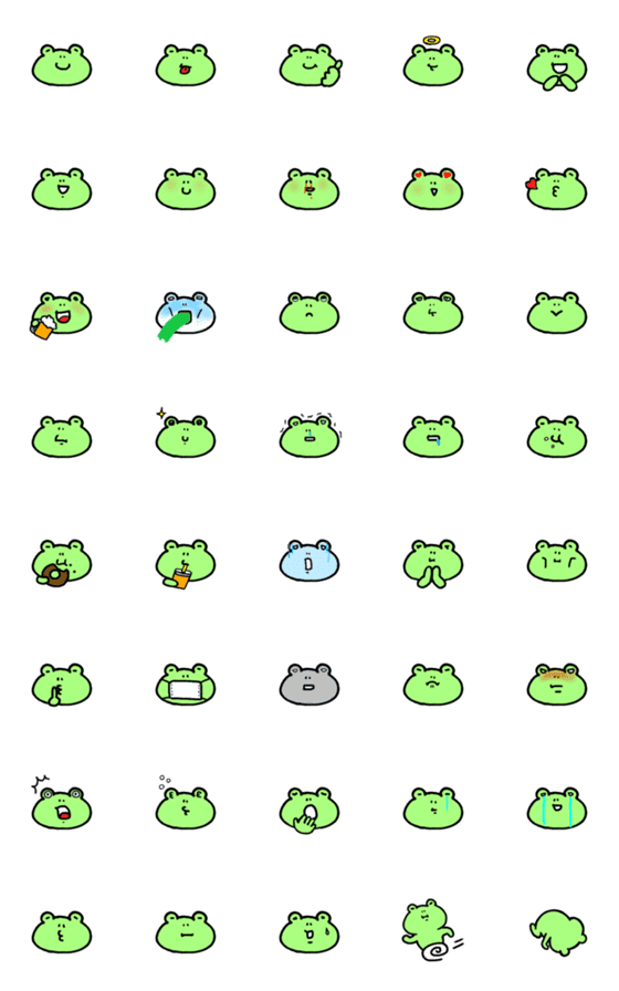 [LINE絵文字]まいにちカエルの画像一覧