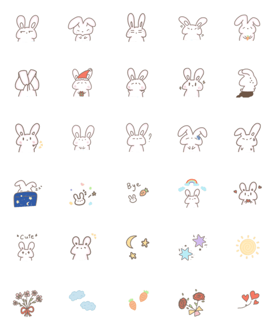 [LINE絵文字]FunnyRabbitの画像一覧