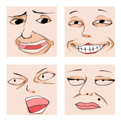 [LINE絵文字] expressive faceの画像