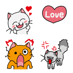 [LINE絵文字] ●動く●emoji1キュートな猫達の画像