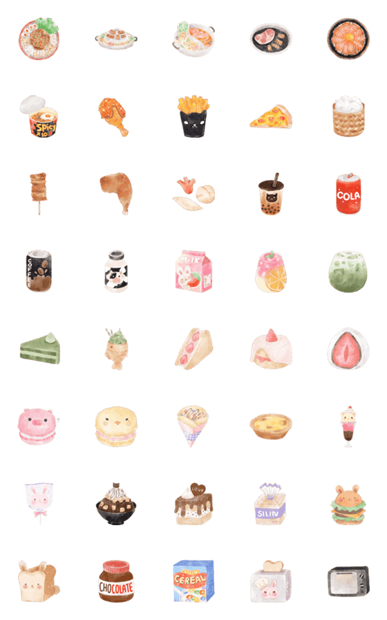 [LINE絵文字]Foods Emoji _SILINの画像一覧