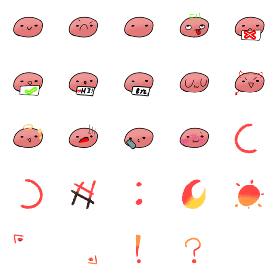 [LINE絵文字]Red Slime - 2の画像一覧