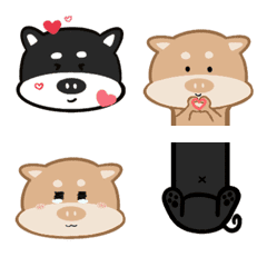 [LINE絵文字] Shiba Pig emojiの画像