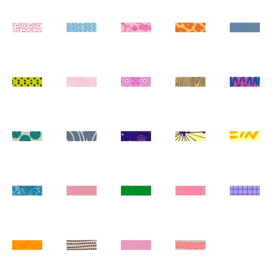 [LINE絵文字]cute washi tape stickersの画像一覧