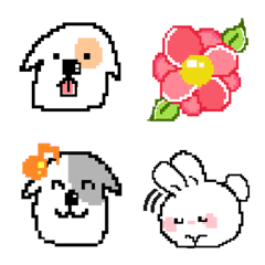 [LINE絵文字] ドット絵のゆるい動物絵文字！の画像