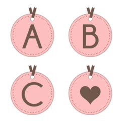 [LINE絵文字] Valentine day decoration and pink frameの画像