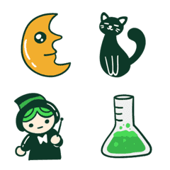 [LINE絵文字] Cute Witch Animated Emojiの画像