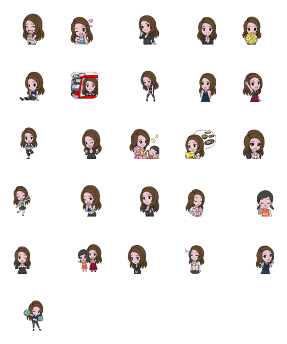 [LINE絵文字]Kathy Emoji v.1の画像一覧