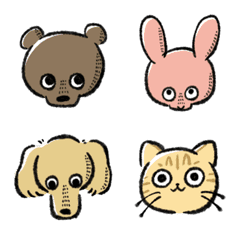 [LINE絵文字] まる動物絵文字の画像