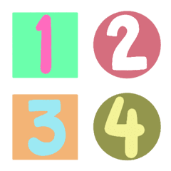 [LINE絵文字] Number in square and circleの画像