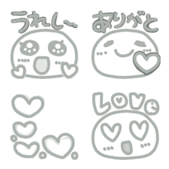 [LINE絵文字] 気持ちを伝える♡しろ絵文字の画像