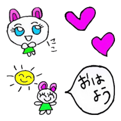 [LINE絵文字] bule eyes rabbitの画像