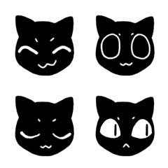 [LINE絵文字] 黒猫にゃの画像