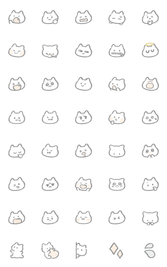 [LINE絵文字]らくがきねこ。2の画像一覧