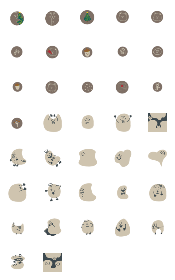 [LINE絵文字]bunch of small patternsの画像一覧