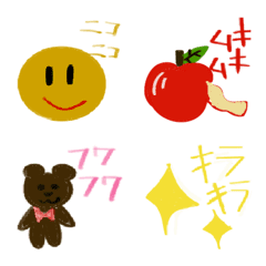 [LINE絵文字] 小3すみれが作ったスマイルスタンプの画像