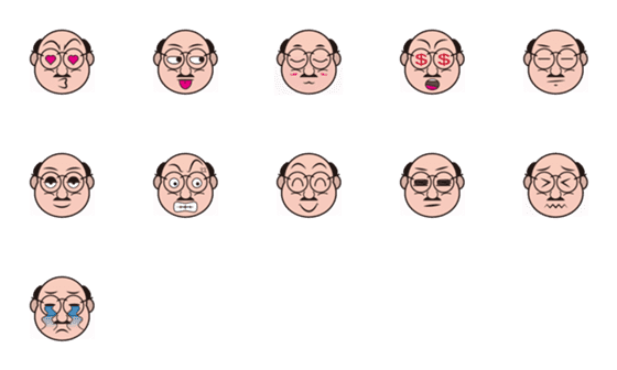 [LINE絵文字]The uncle baldの画像一覧