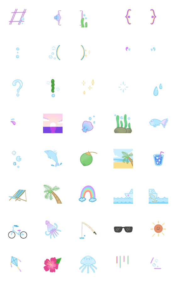 [LINE絵文字]Roleplay emoji theme Seaの画像一覧