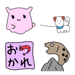 [LINE絵文字] メンダコとお友達のそこそこ繋がる絵文字の画像