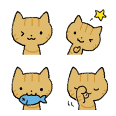 [LINE絵文字] ねこの絵文字（ちゃとら）の画像