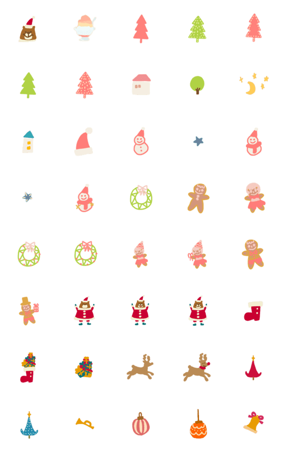 [LINE絵文字]christmas bearの画像一覧