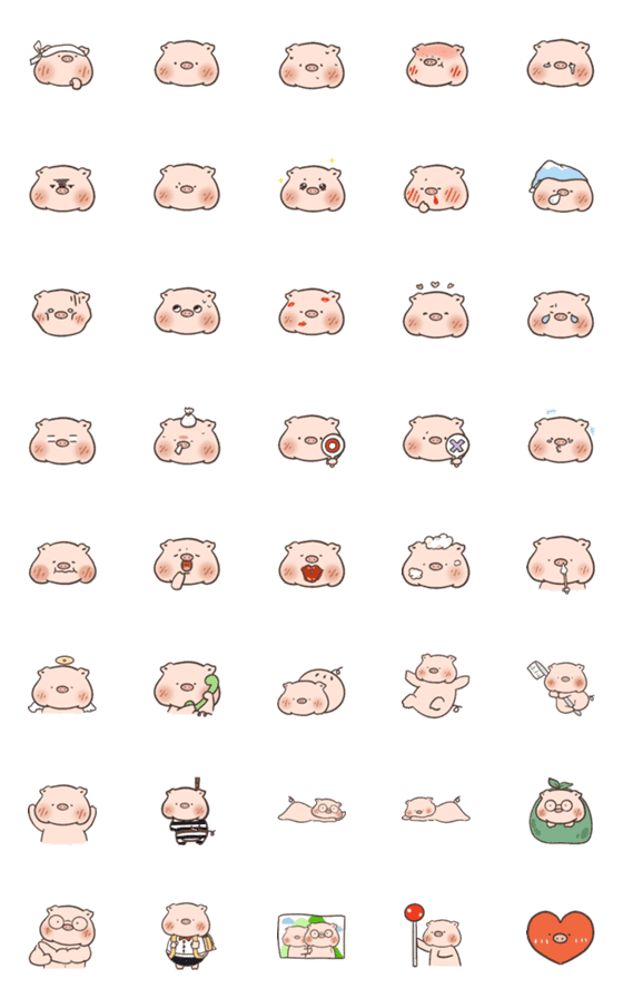 [LINE絵文字]Sausage Muff Emojiの画像一覧