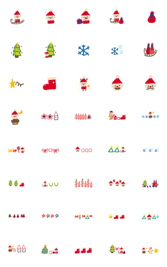 [LINE絵文字]Sheep Baa Baa Santa Clausの画像一覧