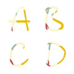 [LINE絵文字] multicolor abcdの画像