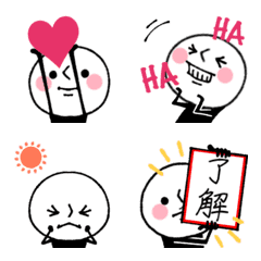 [LINE絵文字] ▶︎動く♪まるっこいのの絵文字の画像