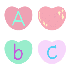 [LINE絵文字] Alphabet in pastel heartの画像