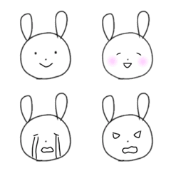 [LINE絵文字] うさぎの精神状態の画像