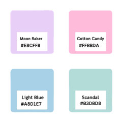 [LINE絵文字] Pastel Palette colorsの画像