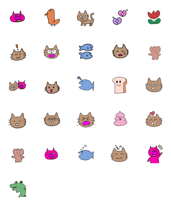 [LINE絵文字]Opyaa Emojiの画像一覧