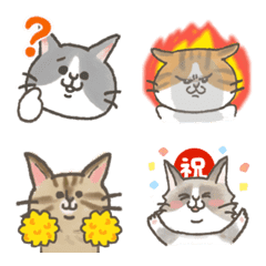 [LINE絵文字] 動く！猫いっぱいの使いやすい絵文字の画像