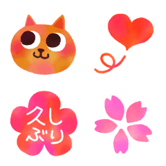 [LINE絵文字] 春を感じる❤️猫＆花＆メッセージの画像