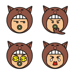 [LINE絵文字] Facial paralysis Lang Baby Emojiの画像