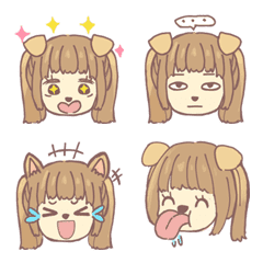 [LINE絵文字] lively Dog girlの画像