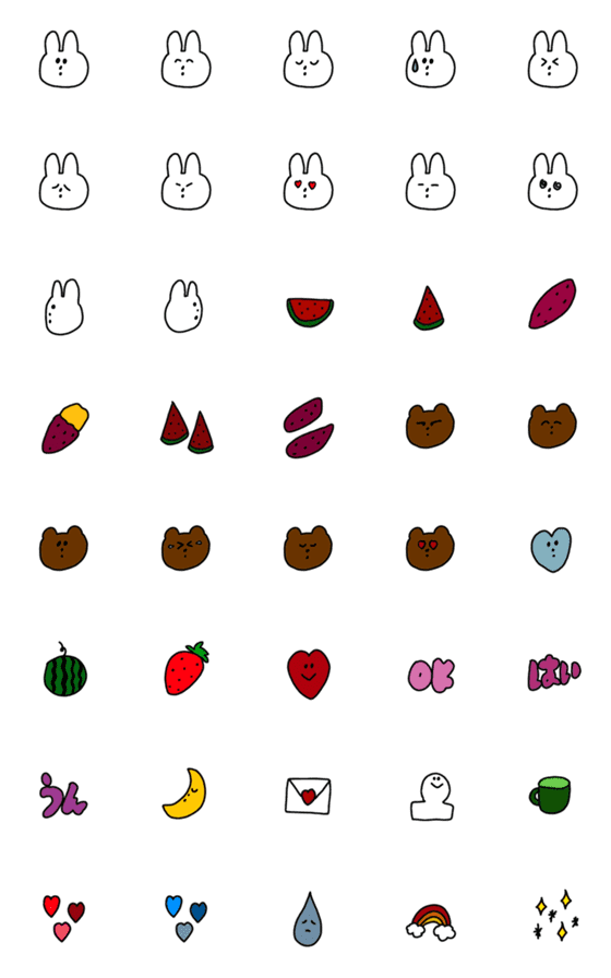 [LINE絵文字]OCHOBO USAGIの画像一覧