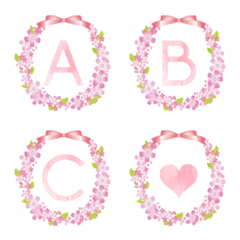 [LINE絵文字] sakura wreath flower emojiの画像